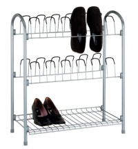 Organize It All Free Standing 12 Pair Shoe Rack With Shelf Organize It All Free Standing 12 Pair Shoe Rack With Shelf