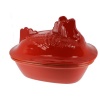 Coli Bakeware CL01-RD--C2 Italian Ceramic Chicken Roasting Pot, 3.25-Quart, Red