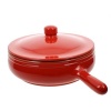 Coli Bakeware CL13RD--C38 Italian Ceramic 2.5-Quart Fry Pan with Lid, 10-Inch, Red