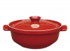 Emile Henry Flame-Top Ceramic 2-1/2-Quart Cassoulet Pot, Red