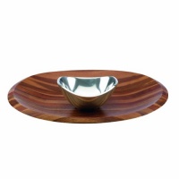 Dansk Wood Classics Wood/Metal Chip and Dip