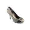 Isola Ricci II Womens Size 10 Silver Leather Pumps Heels Shoes