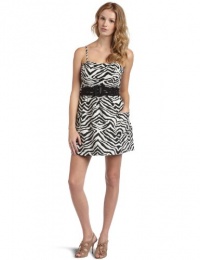 Jessica Simpson Women's Zebra Print Dress with Pockets,Zebra Black/White,2 Jessica Simpson Women's Zebra Print Dress with Pockets,Zebra Black/White,2