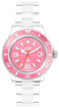 Ice-Watch Unisex CL.PK.U.P.09 Classic Collection Pink Dial Clear Plastic Watch Ice-Watch Unisex CL.PK.U.P.09 Classic Collection Pink Dial Clear Plastic Watch