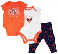 DKNY Baby Girlls/Newborn 3pc Short Sleeve Summer Love Bodysuits sizes 0-9M DKNY Baby Girlls/Newborn 3pc Short Sleeve Summer Love Bodysuits sizes 0-9M