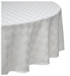 Reflections 60 by 84-Inch Oval Tablecloth, Pearl