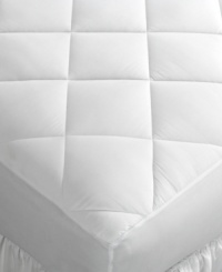 Drift off to sleep surrounded by the comfort of lofty, diamond-stitch quilting with this soothing Home Design mattress pad. Designed to protect your mattress while offering an extra layer of plush softness to your bed, this bedding essential is exactly what sweet dreams are made of. Drift off to sleep surrounded by the comfort of lofty, diamond-stitch quilting with this soothing Home Design mattress pad. Designed to protect your mattress while offering an extra layer of plush softness to your bed, this bedding essential is exactly what sweet dreams are made of.