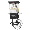 Great Northern Popcorn Black Lincoln Antique Style Popcorn Popper Machine Complete with Cart and 8-Ounce Kettle