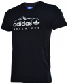 Adidas Originals Men's Adventure Mountain Tee Shirt-Black/White