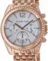Michael Kors Mid-Size Rose Golden Pressley Chronograph Glitz Women's watch #MK5836