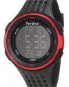 Armitron Men's 40/8269RED Large Red Accented Black Resin Strap Chronograph Watch