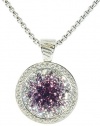 Purple Haze Micro Pave Crystal Ball Marker w/ Swarovski Crystal Chameleon Magnetic Necklace