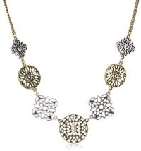 Lucky Brand Two-Tone Openwork Disk Collar Necklace Lucky Brand Two-Tone Openwork Disk Collar Necklace