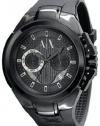 Armani Exchange Chronograph Black Rubber Mens Watch AX1050