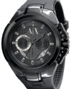 Armani Exchange Chronograph Black Rubber Mens Watch AX1050