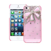 Fosmon GEM Series 3D Bling Crystal Design Case for Apple iPhone 5 - Pink Rhinestone Bow Fosmon GEM Series 3D Bling Crystal Design Case for Apple iPhone 5 - Pink Rhinestone Bow