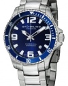 Stuhrling Original Men's 395.33U16 Aquadiver Regatta Champion Professional Diver Swiss Quartz Date Blue Bezel Watch