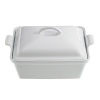 Le Creuset Heritage Stoneware 2-1/2-Quart Covered Square Casserole, White