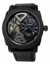 Fossil Machine Twist Leather Watch Black Me1121