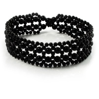 Black Beaded Flex Choker Adult Black Beaded Flex Choker Adult