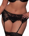 Seven Til Midnight Plus Size Lace Ruffle Garter Belt