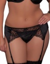 Seven Til Midnight Sexy Plus Size Satin and Eyelash Lace Garter Belt