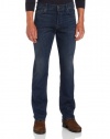 7 For All Mankind Men's Standard Straight Luxe Perfomance Jean Half Moon Blue