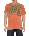 Men's Affliction American Customs S/S Devil on Wheels T-Shirt in Orange