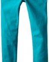 Baby Phat Girls 7-16 Embroidered Twill Pant, Dark Turquoise, 16