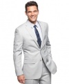 Alfani Red Label Jacket, Slim Fit Suit Jacket Grey Texture