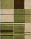 Area Rug 3x5 Rectangle Contemporary Green Color - Nourison Dimensions Collection