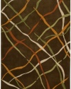 Area Rug 5x8 Rectangle Contemporary Brown Color - Nourison Dimensions Collection
