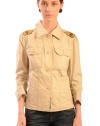 Juicy Couture Women's Skyler Twill Military Jacket Khaki SM