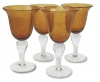 Artland Iris Goblet, 14-Ounce, Amber, Set of 4