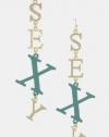 TRENDY FASHION SEXY LETTERS DANGLE EARRINGS BY FASHION DESTINATION | (Mint)