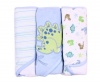 Spasilk Soft Terry Hooded Towel Set, Blue Dino, 3-Count