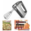 Kitchen Aid KHM926CU 9 Speed Hand Mixer (Contour Silver) + Cooking Book + Kamenstein Mini Measuring Spoons Spice Set