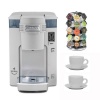 Cuisinart SS-300 Compact Single Serve Brewing System (White) + Accessory Kit