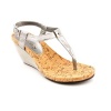 Lauren Ralph Lauren Rosalia Womens Size 5 Silver Wedge Sandals Shoes New/Display