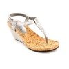 Lauren Ralph Lauren Rosalia Womens Size 5 Silver Wedge Sandals Shoes New/Display