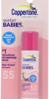 Coppertone WaterBABIES Stick SPF 55, .6-Ounce  (Pack of 3)