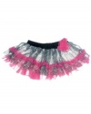 Baby Girl Black and Pink Print Tutu Skirt with Cotton Lining by Baby Starters - Black - 9 Mths / 16-20 Lbs