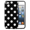 MiniSuit Polka Dot Soft Rubberized Case Cover for iPod Touch 5 (Black)