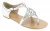 Joan & David Women's Kath Leather Sandals Off White 6 M