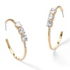PalmBeach Jewelry 7.26 TCW Oval-Cut Cubic Zirconia 14k Gold-Plated Hoop Earrings
