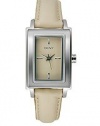 DKNY 3-Hand Silver-Tone Rectangle Tank Women's watch #NY8778