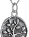 Sterling Silver A Family's Love Is Natures Masterpiece - Behney Reversible Family Tree Pendant Necklace, 18