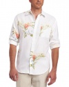 Cubavera Men's Long Sleeve Woven Shirt With Floral Print