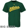 MLB Majestic Oakland Athletics Green Team Logo Big Sizes T-shirt (XXXXX-Large)