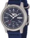 Seiko Men's SNK807 Seiko 5 Automatic Blue Canvas Strap Watch